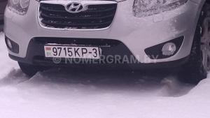 Автомобиль с номером 9715КР3, Гомельская обл.