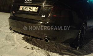 Автомобиль с номером 9699ВА6, Могилевская обл.