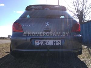 Автомобиль с номером 9987ІН3, Гомельская обл.